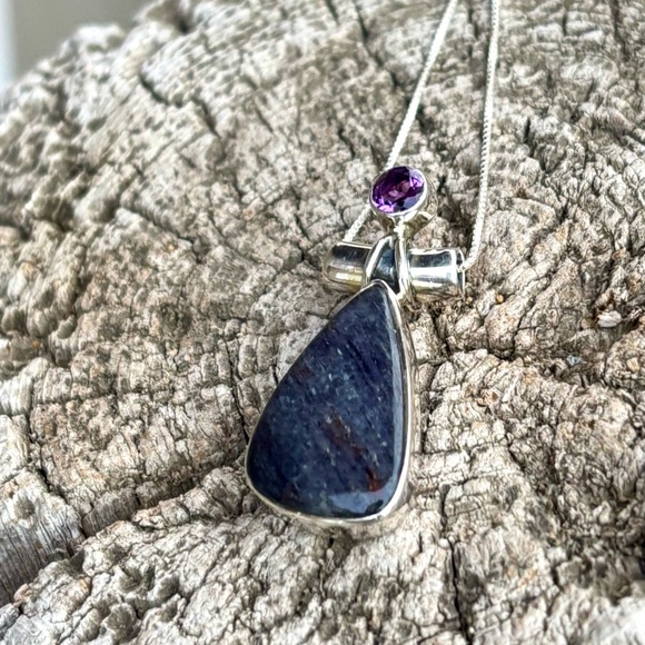 NEW! Purple Adventurine & Amethyst Necklace - Picture 5 of 11